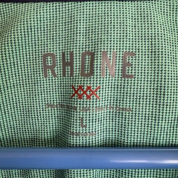 Rhone Delta Pique Polo Men's Performance DPP-181 Green L Athleisure Athletic - Picture 3 of 9